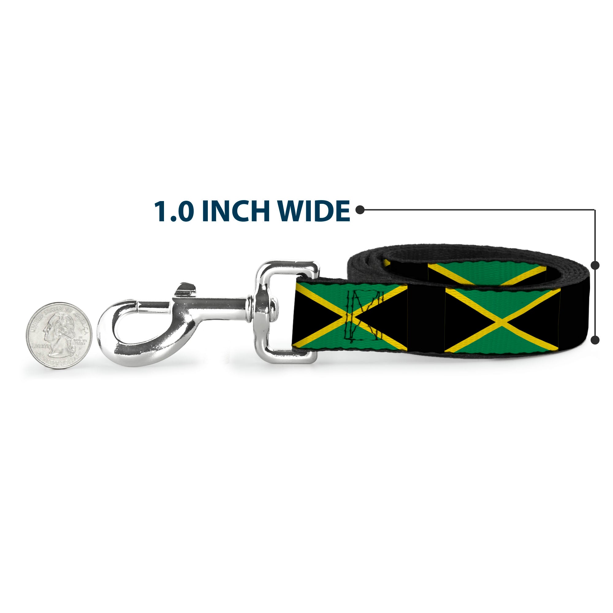 Dog Leash - Jamaica Flags Dog Leashes Buckle-Down
