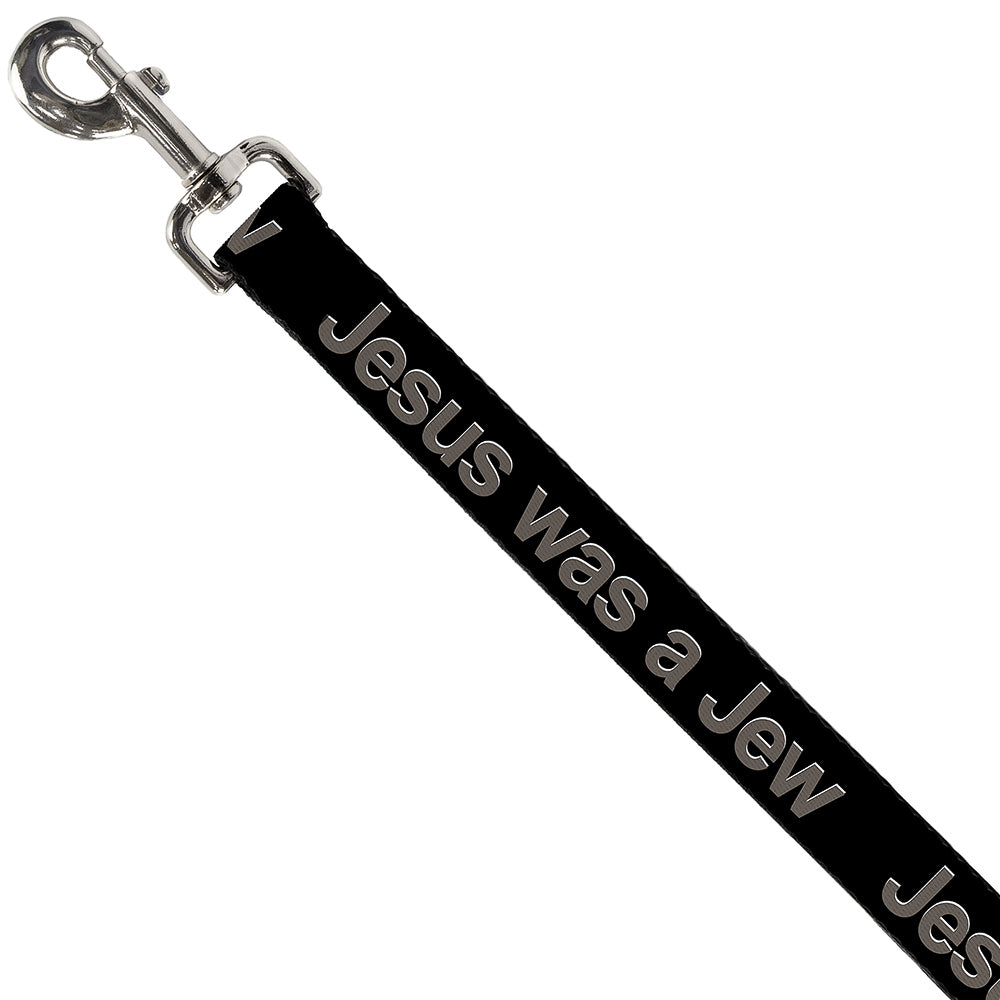 Buckle-Down Dog Leash - JESUS WAS A JEW Black/Gray Dog Leashes Buckle-Down