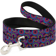 Dog Leash - Jagged Rings Purples/Blues/Yellow Dog Leashes Buckle-Down