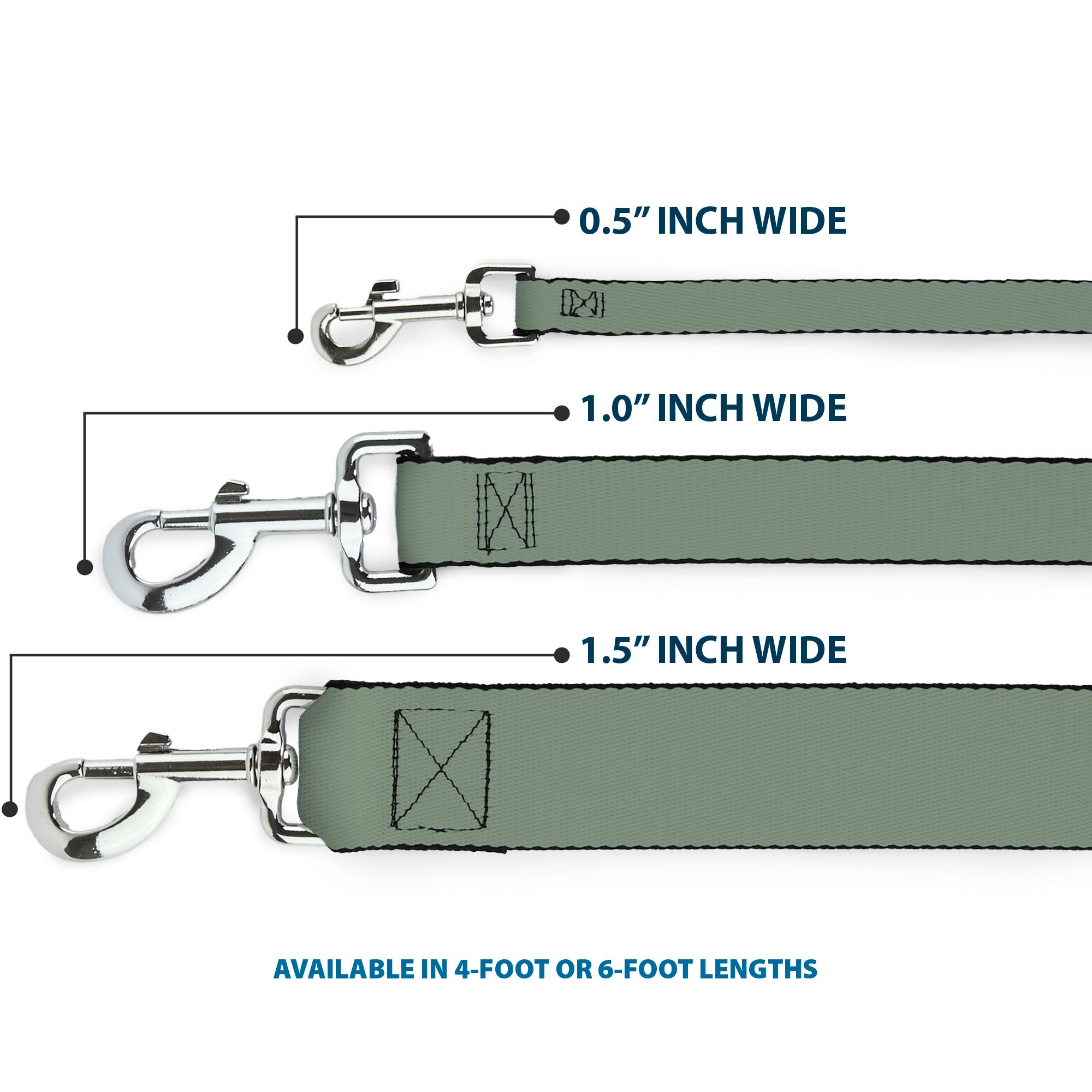 Dog Leash - Khaki Green Dog Leashes Buckle-Down