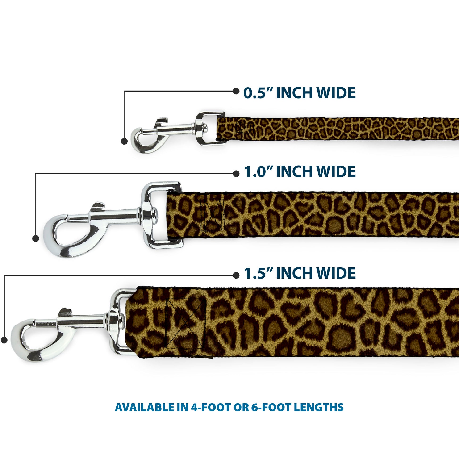 Dog Leash - Leopard Brown Dog Leashes Buckle-Down