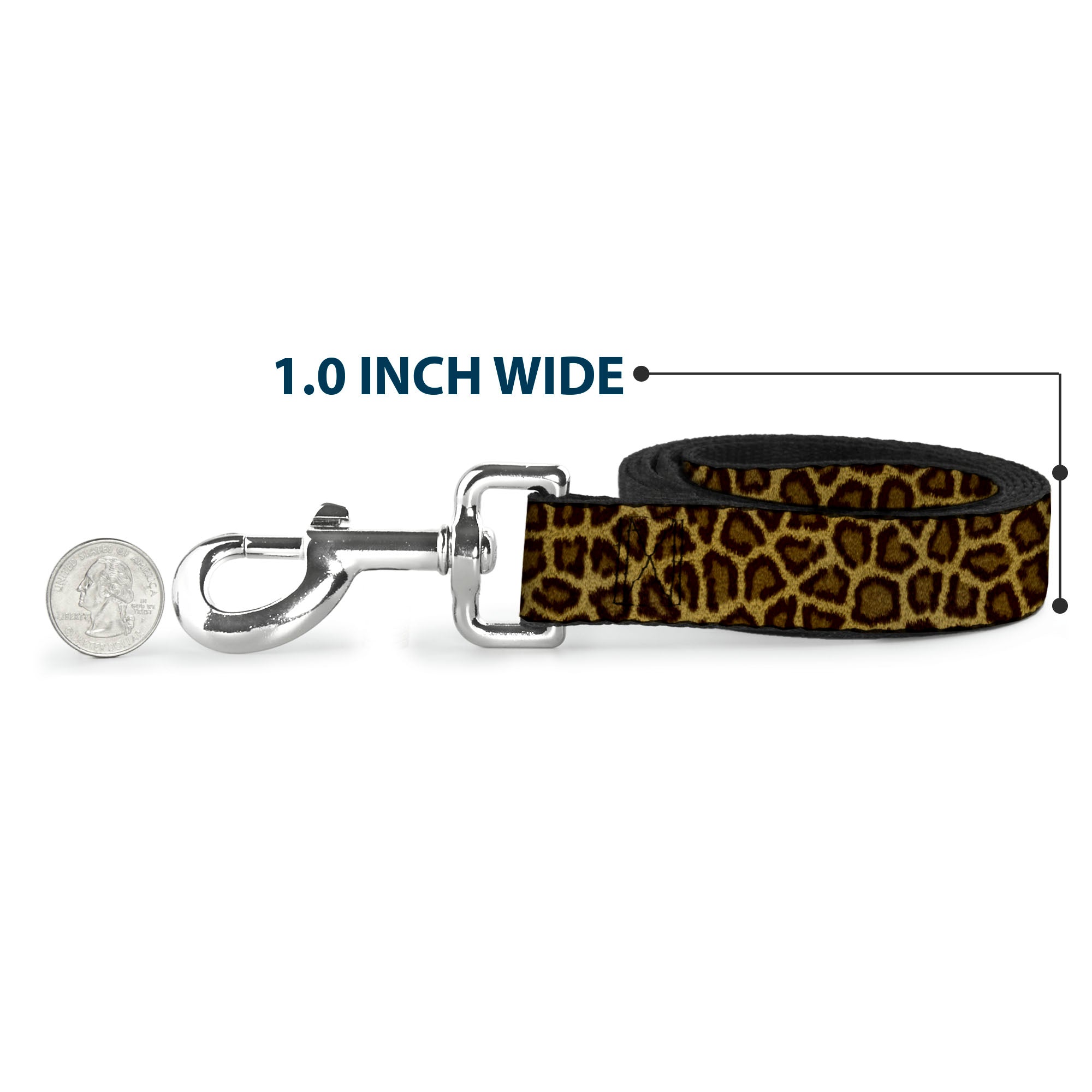 Dog Leash - Leopard Brown Dog Leashes Buckle-Down