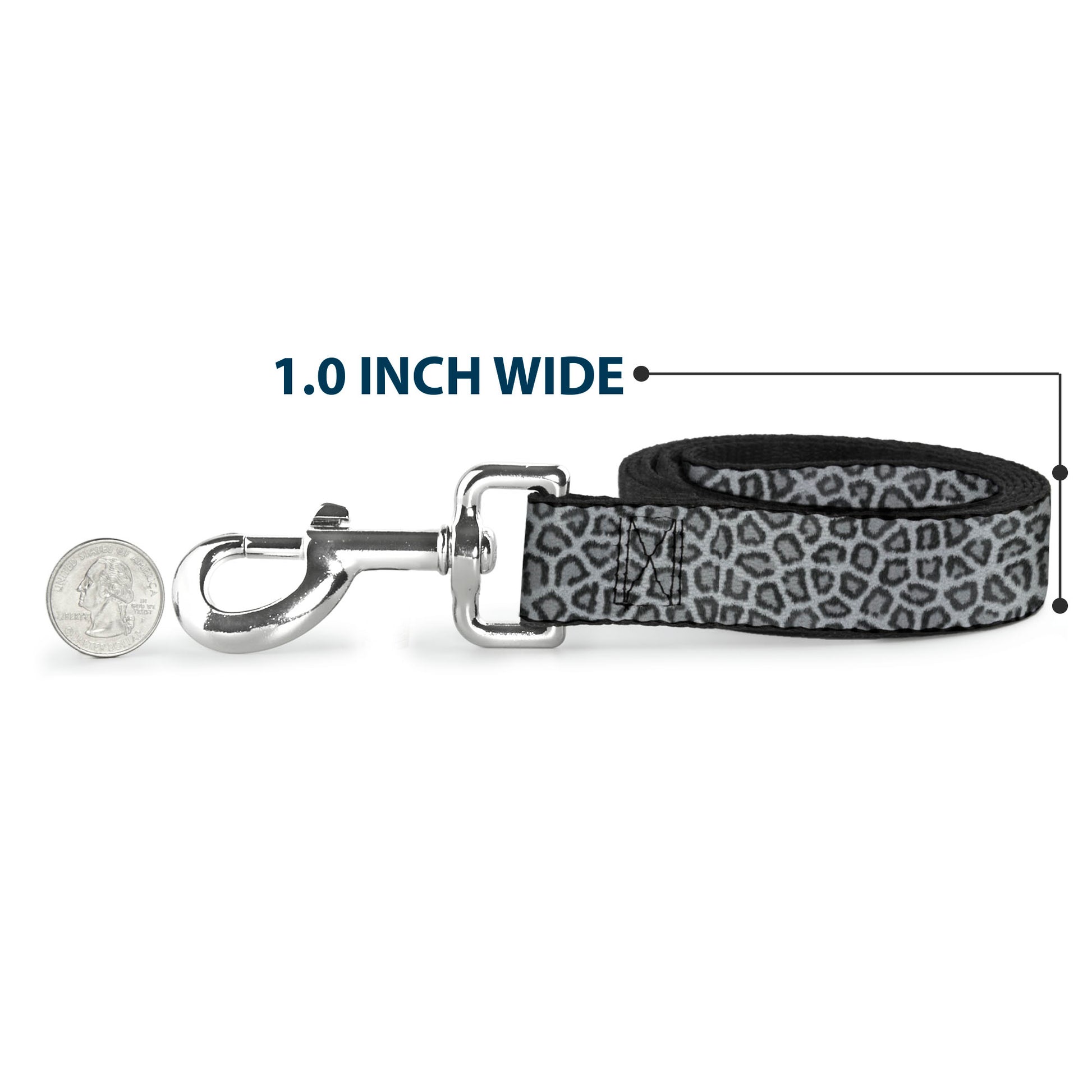 Dog Leash - Leopard White Dog Leashes Buckle-Down