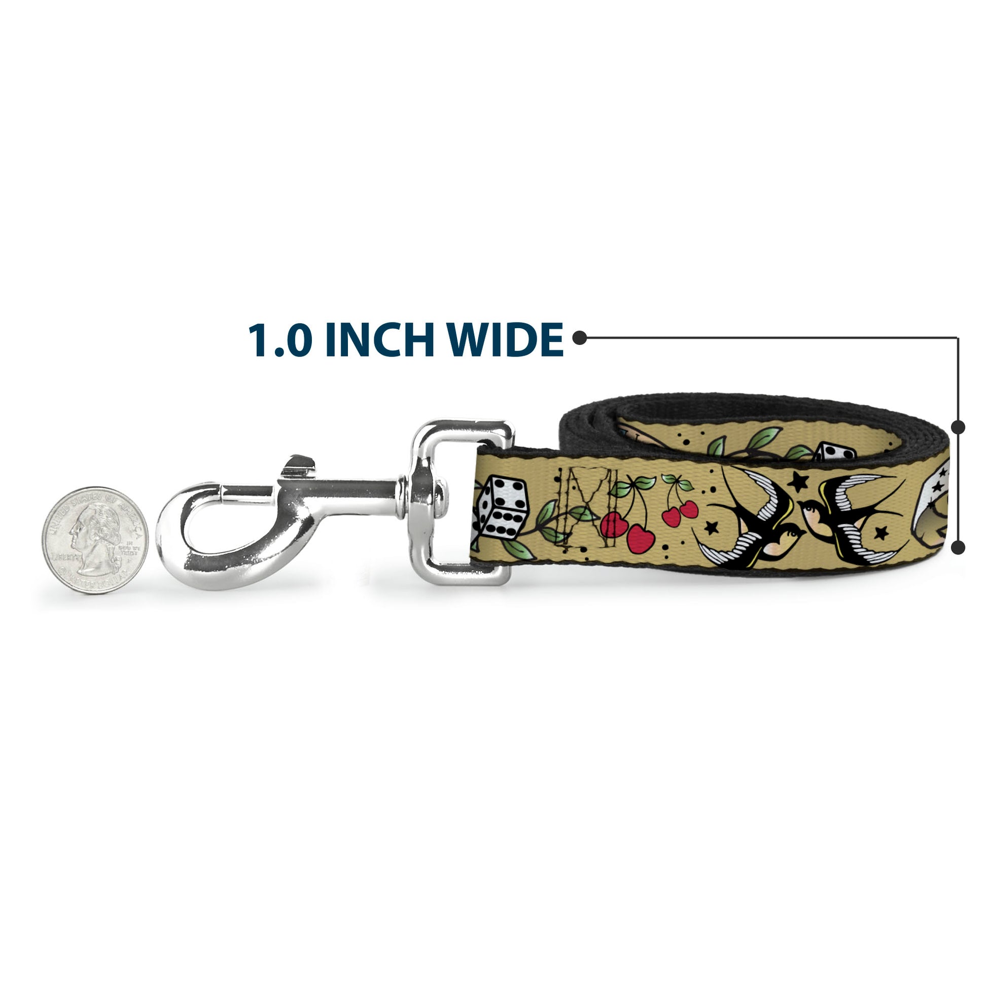 Dog Leash - Lucky Tan Dog Leashes Buckle-Down