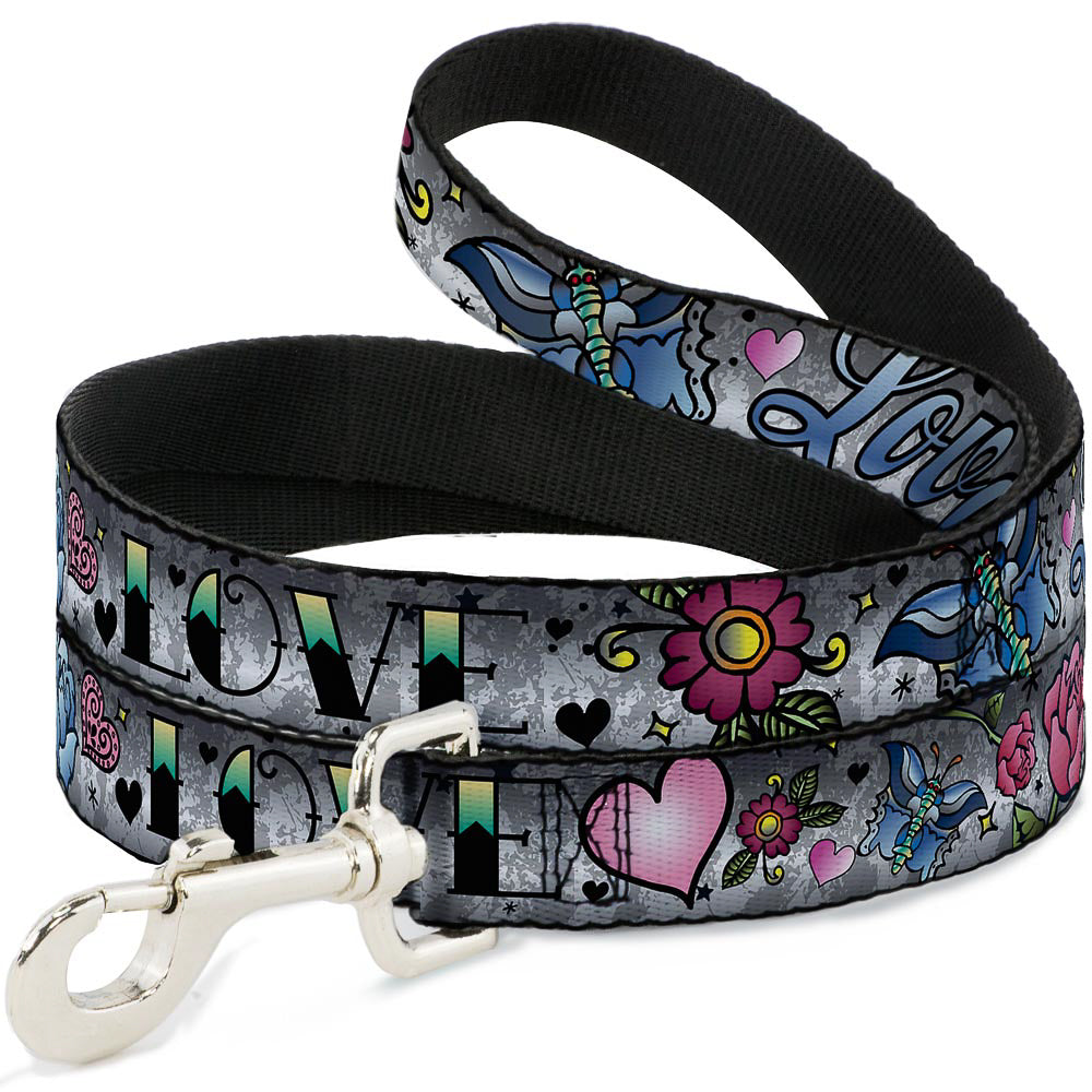 Dog Leash - Love Love Gray Dog Leashes Buckle-Down