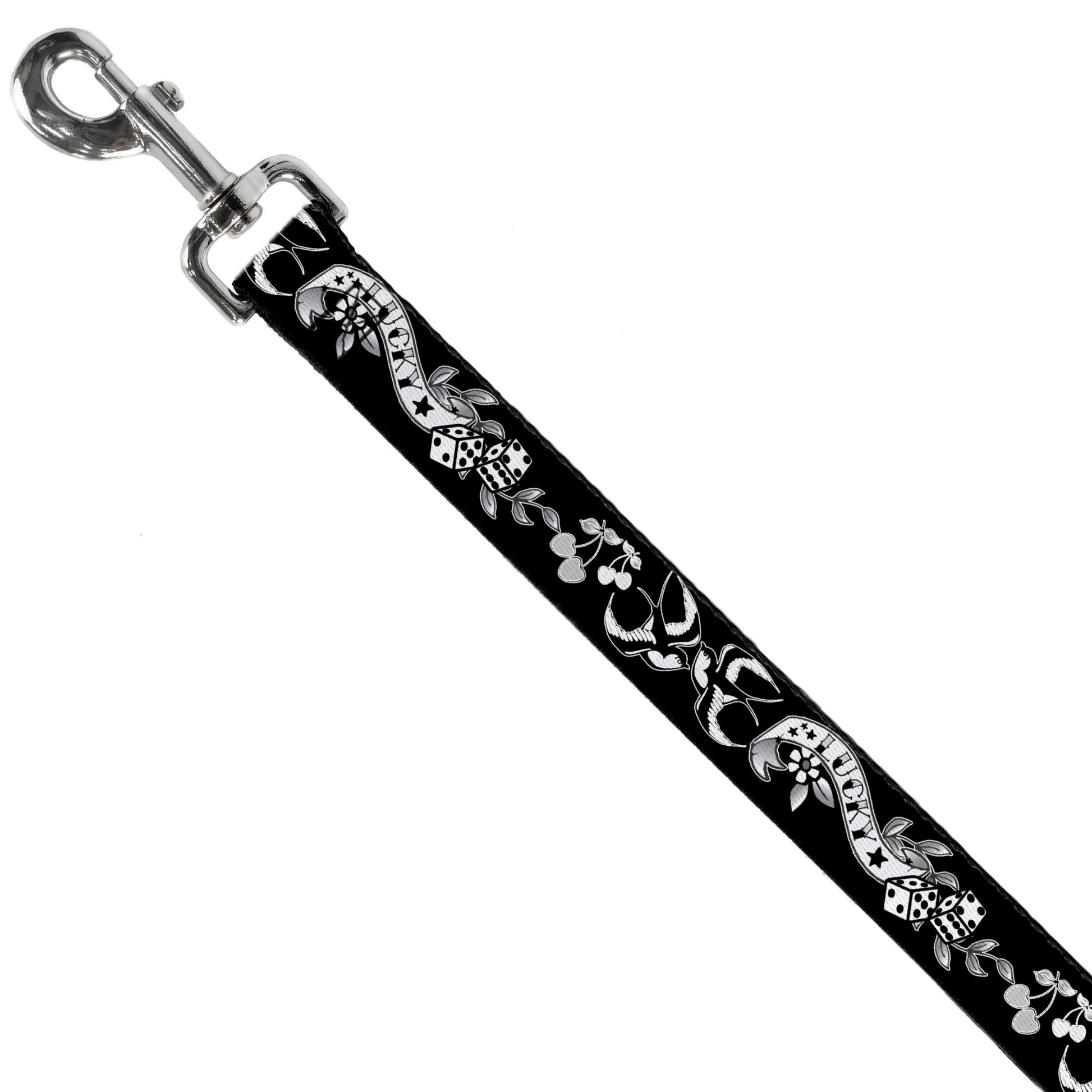 Dog Leash - Lucky Black/White Dog Leashes Buckle-Down