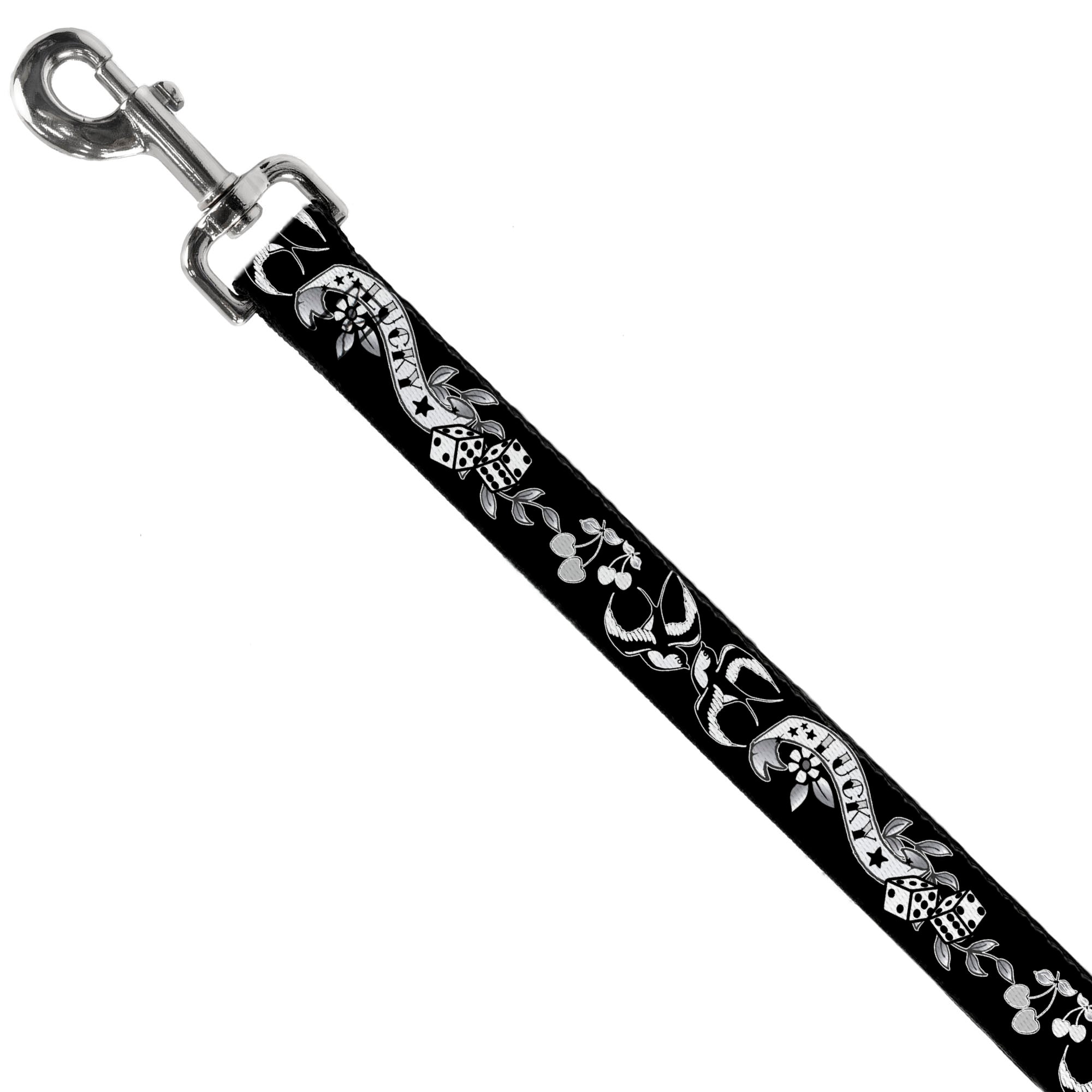 Dog Leash - Lucky Black/White Dog Leashes Buckle-Down