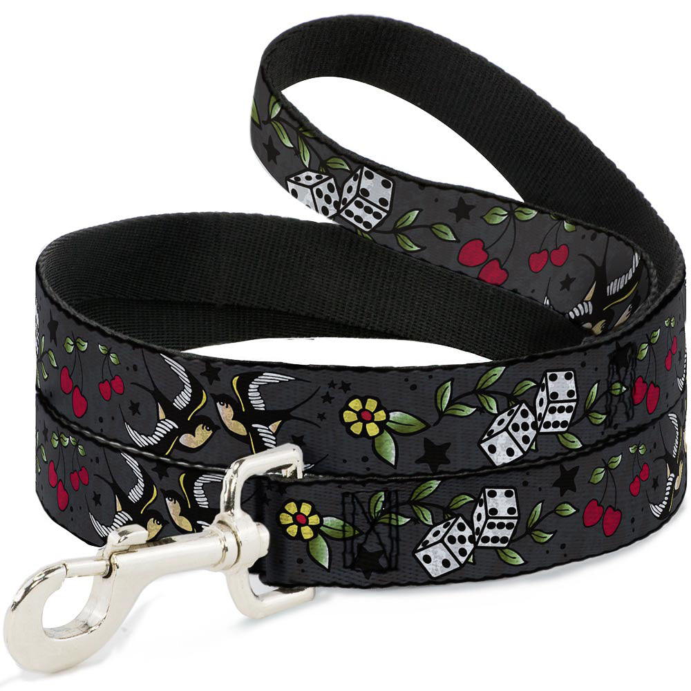 Dog Leash - Lucky CLOSE-UP Gray Dog Leashes Buckle-Down