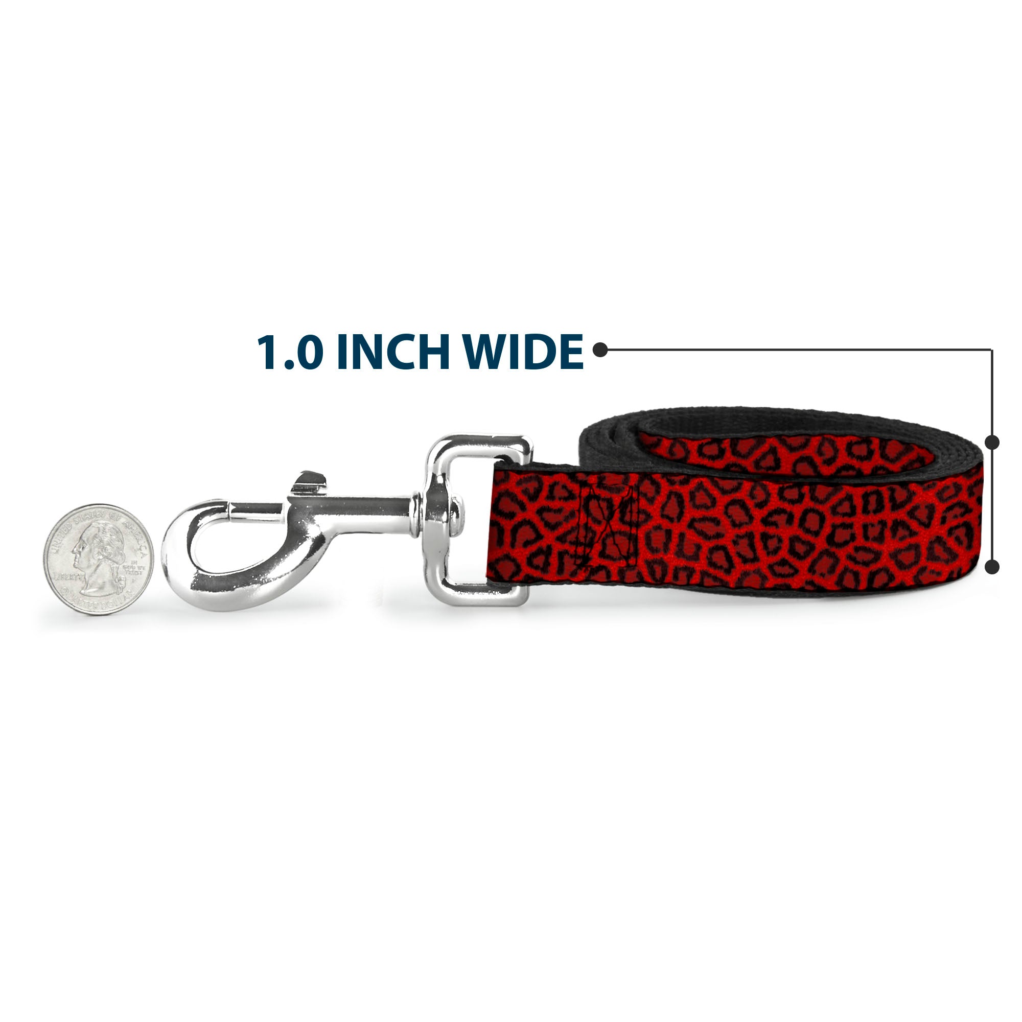 Dog Leash - Leopard Red Dog Leashes Buckle-Down