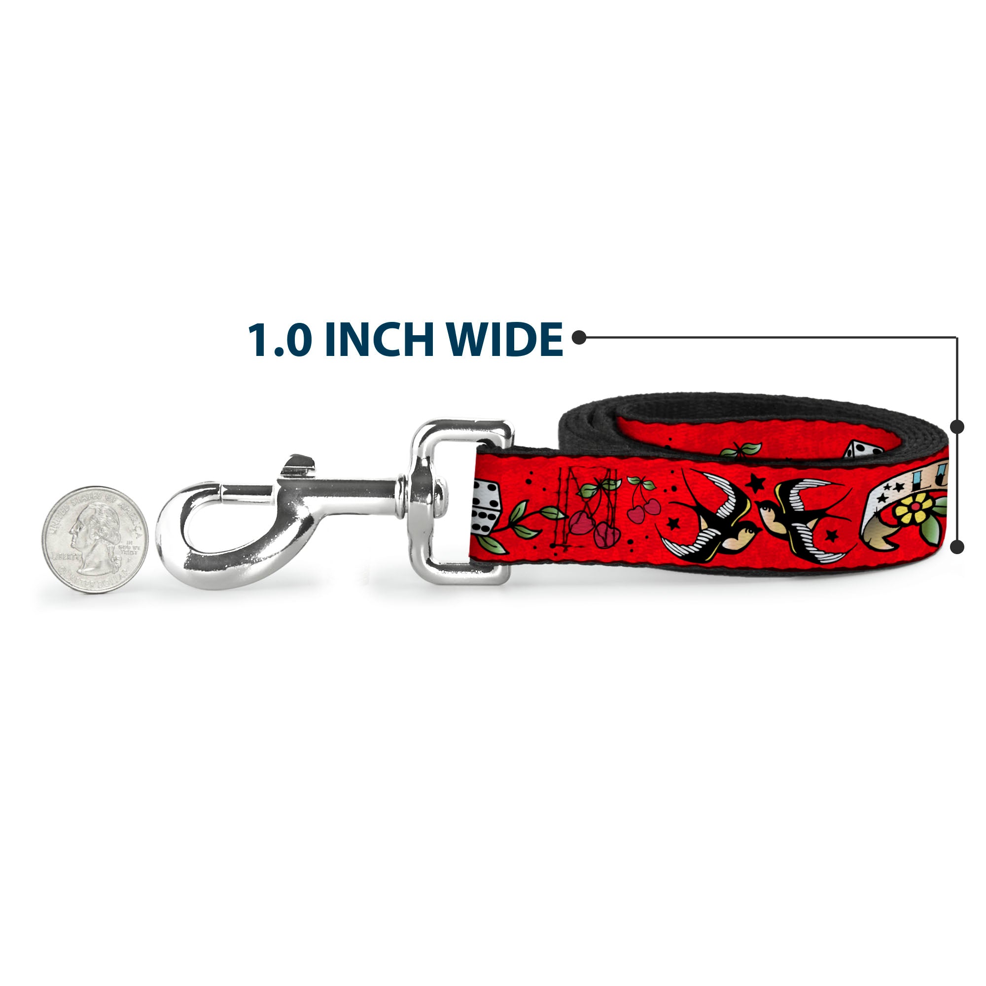 Dog Leash - Lucky Red Dog Leashes Buckle-Down
