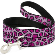 Dog Leash - Leopard CLOSE-UP Pink Dog Leashes Buckle-Down
