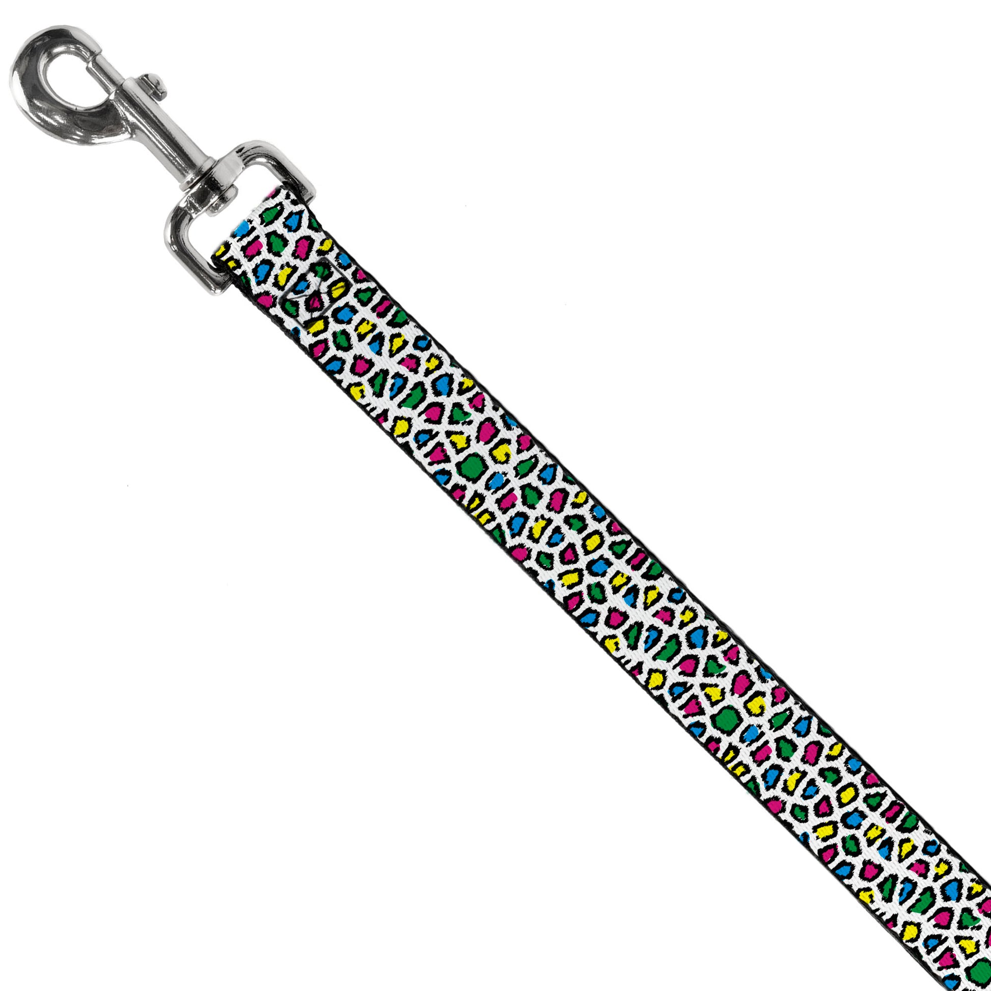 Dog Leash - Leopard White/Multi Color Dog Leashes Buckle-Down
