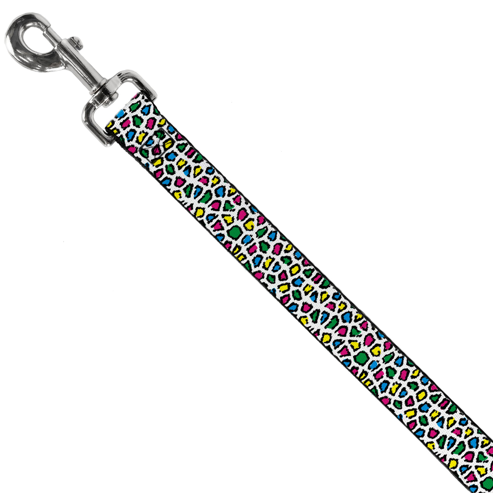 Dog Leash - Leopard White/Multi Color Dog Leashes Buckle-Down