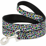 Dog Leash - Leopard White/Multi Color Dog Leashes Buckle-Down
