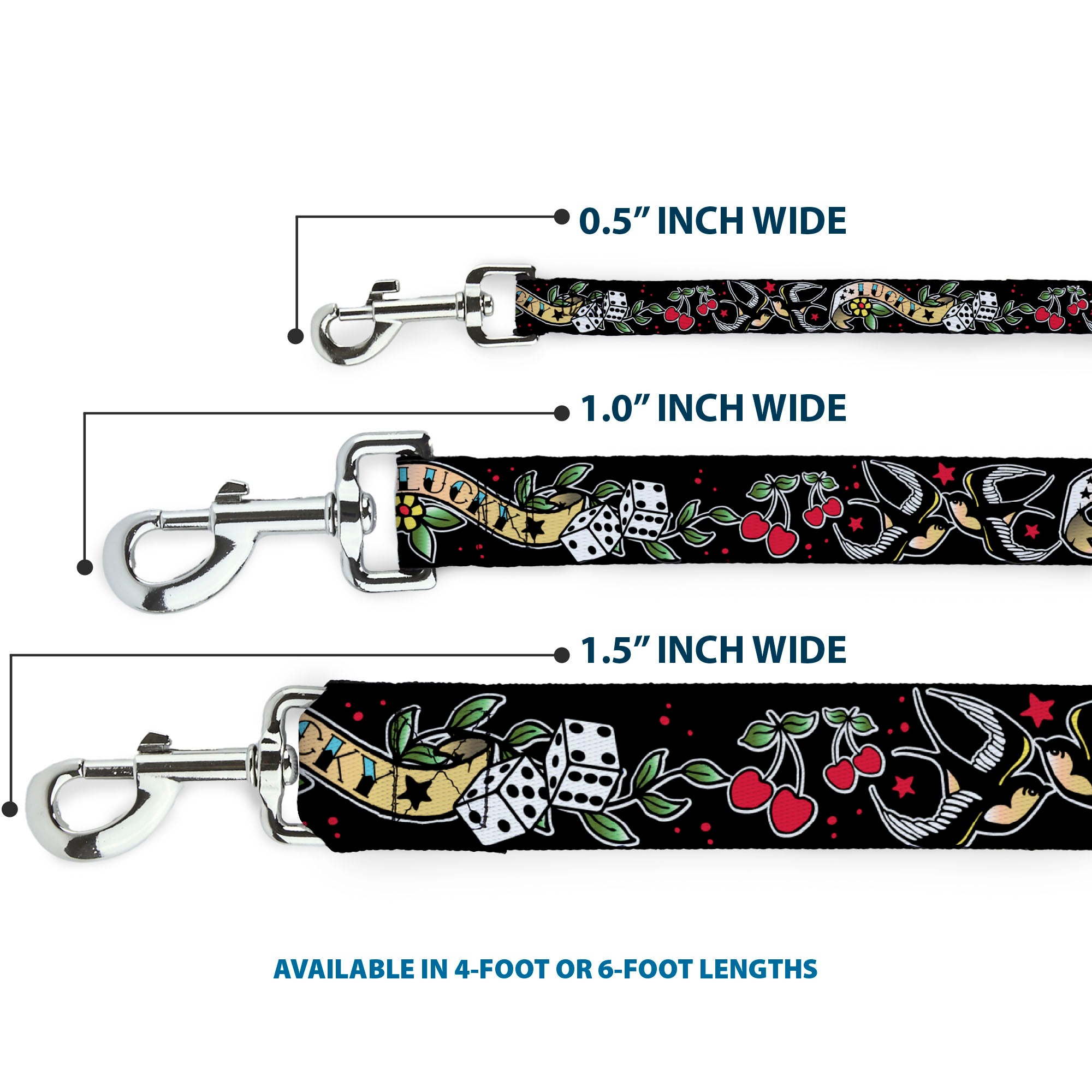 Dog Leash - Lucky Black Dog Leashes Buckle-Down