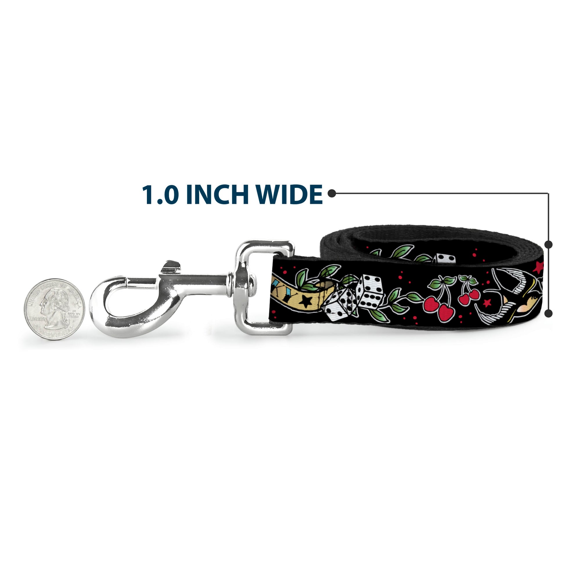 Dog Leash - Lucky Black Dog Leashes Buckle-Down