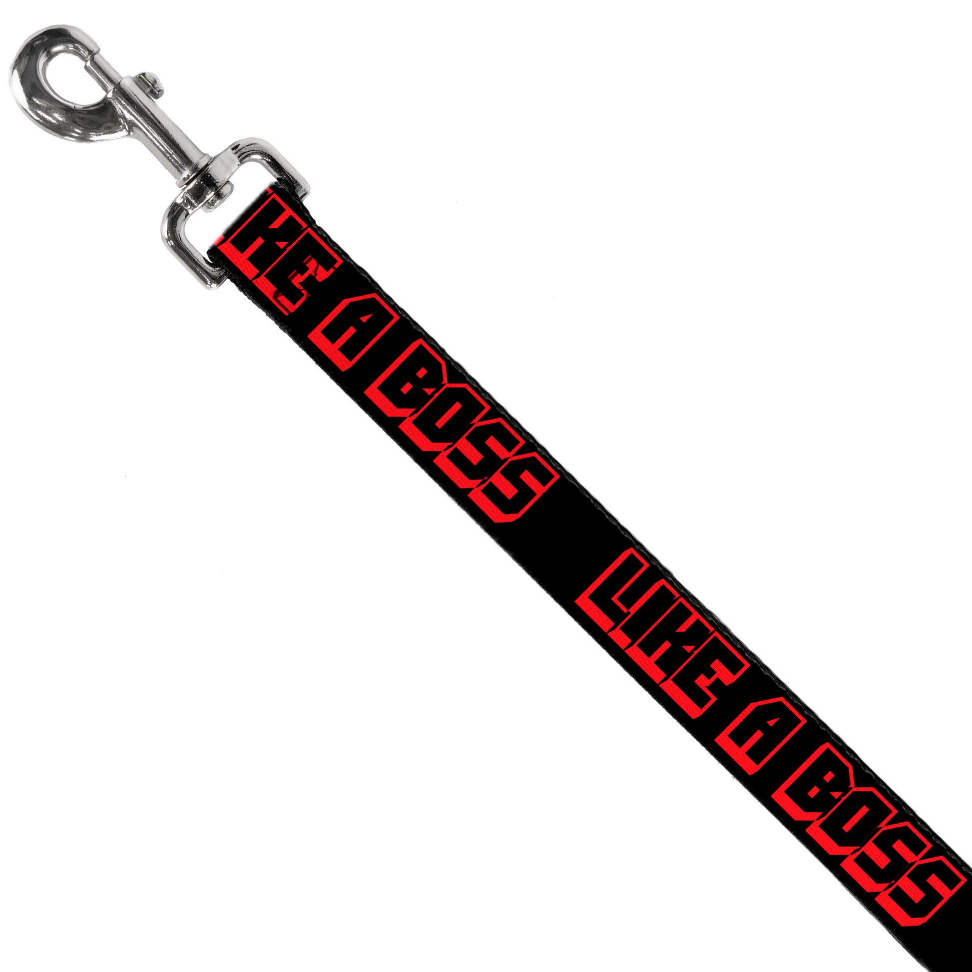 Dog Leash - LIKE A BOSS Black/Red Dog Leashes Buckle-Down