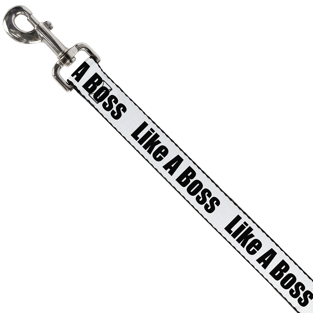 Dog Leash - LIKE A BOSS White/Black Dog Leashes Buckle-Down