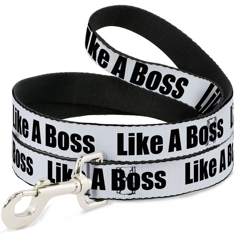 Dog Leash - LIKE A BOSS White/Black Dog Leashes Buckle-Down