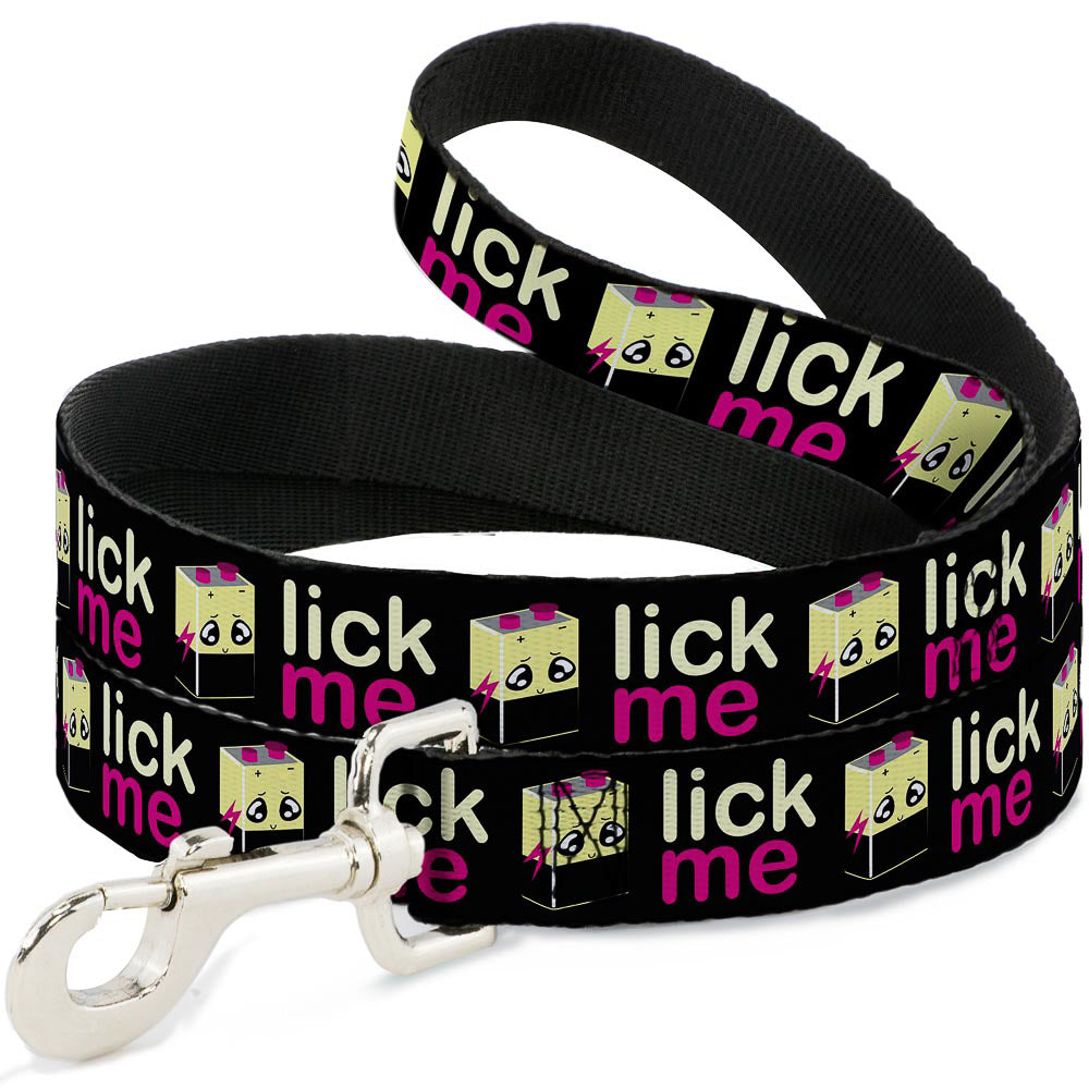 Dog Leash - LICK ME Battery Cartoon Dog Leashes Buckle-Down