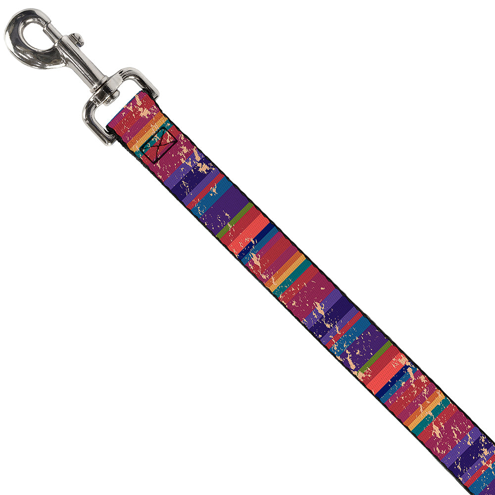 Dog Leash - Lines Weathered Reds/Purples Dog Leashes Buckle-Down