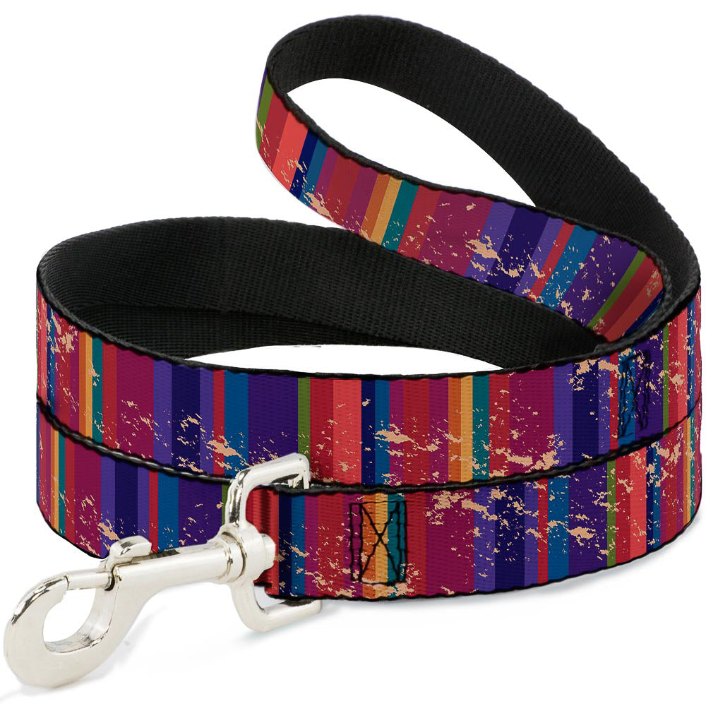 Dog Leash - Lines Weathered Reds/Purples Dog Leashes Buckle-Down