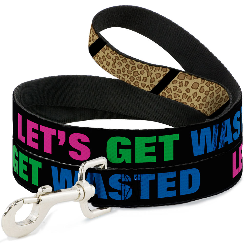 Dog Leash - Leopard Brown/Black Slash Dog Leashes Buckle-Down