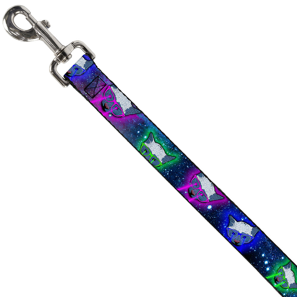 Dog Leash - Laser Eye Cats in Space Dog Leashes Buckle-Down
