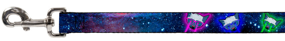 Dog Leash - Laser Eye Cats in Space Dog Leashes Buckle-Down
