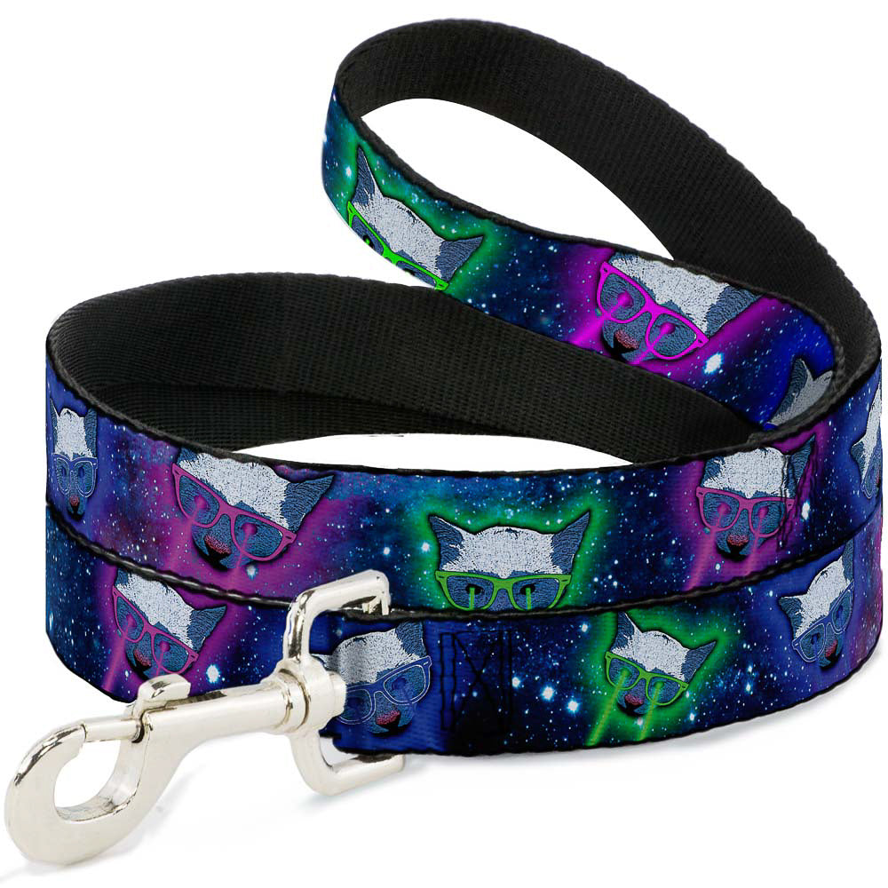 Dog Leash - Laser Eye Cats in Space Dog Leashes Buckle-Down