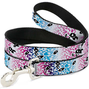 Dog Leash - Leopard White/Pinks/Blues/Black Dog Leashes Buckle-Down