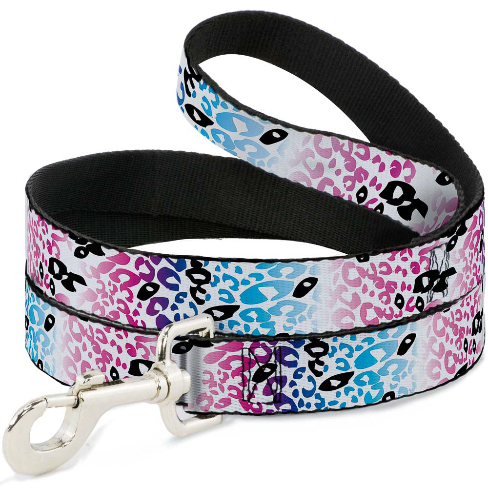 Dog Leash - Leopard White/Pinks/Blues/Black Dog Leashes Buckle-Down