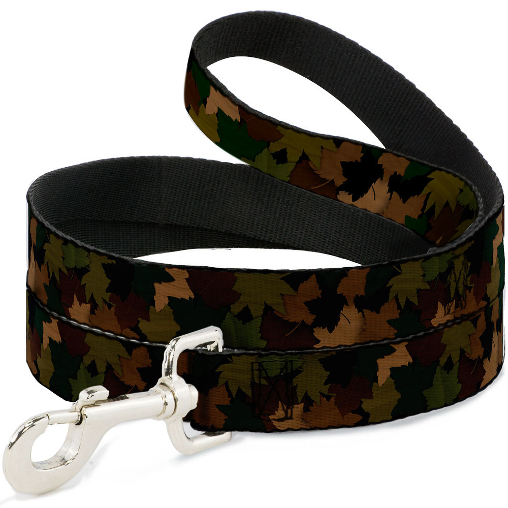 Dog Leash - Leaf Camo Browns/Greens/Black Dog Leashes Buckle-Down