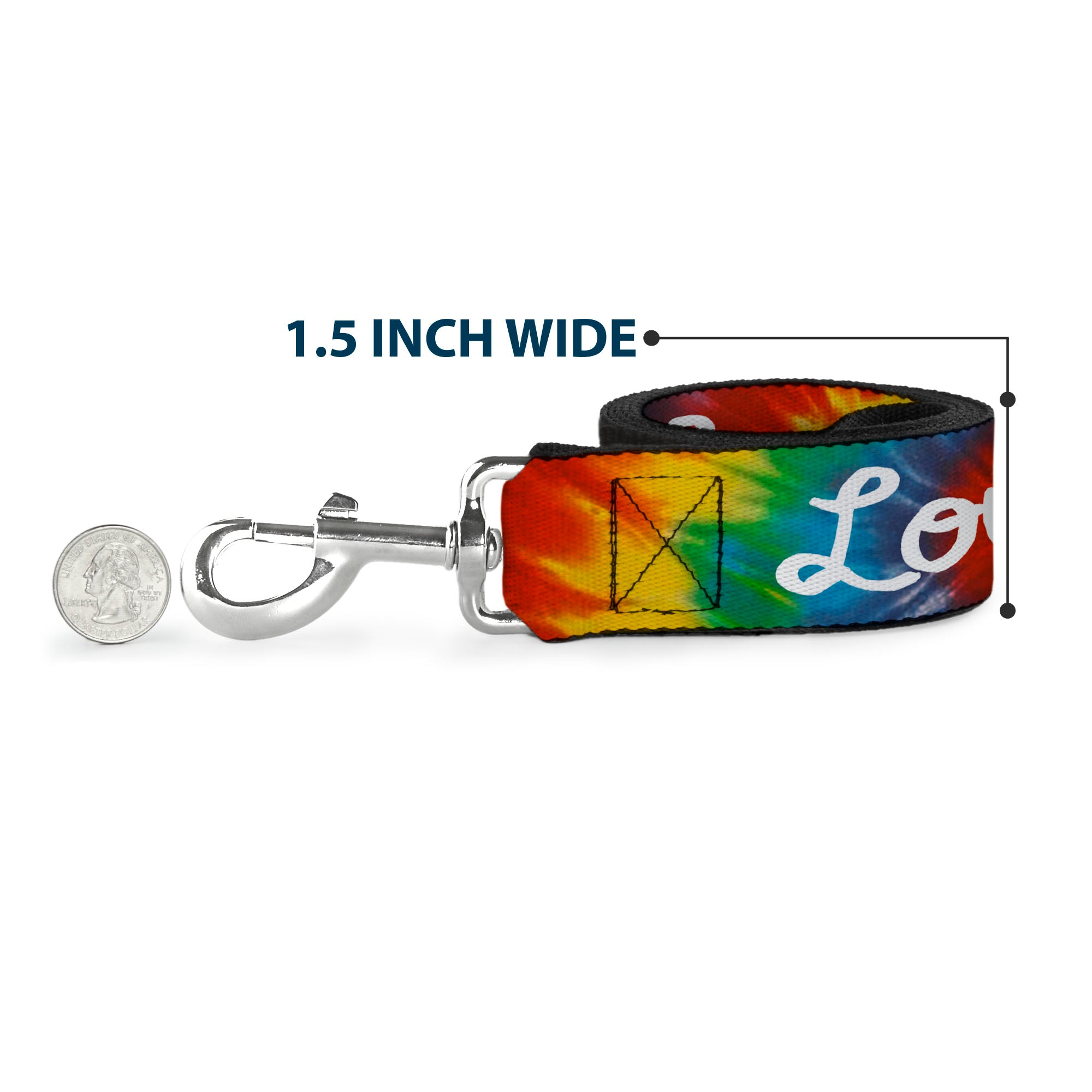 Dog Leash - LOVE IS LOVE BD Tie Dye/White Dog Leashes Buckle-Down