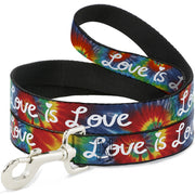 Dog Leash - LOVE IS LOVE BD Tie Dye/White Dog Leashes Buckle-Down