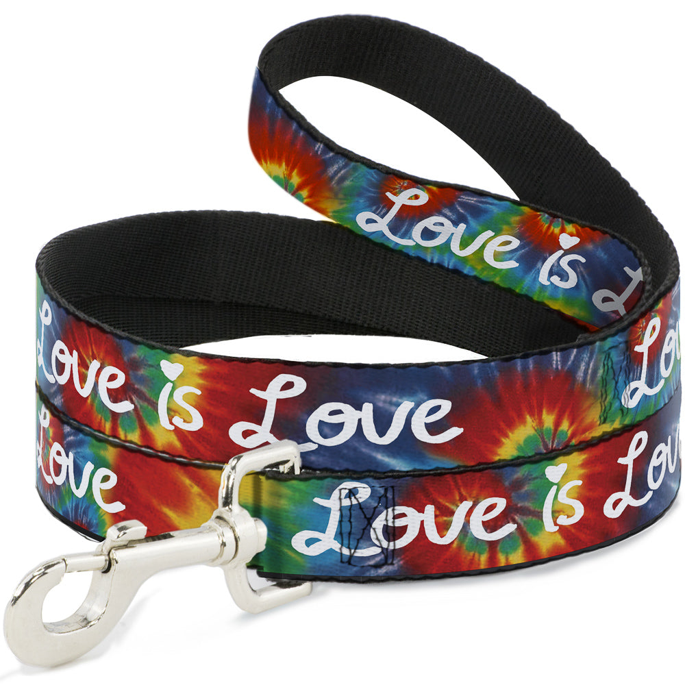 Dog Leash - LOVE IS LOVE BD Tie Dye/White Dog Leashes Buckle-Down