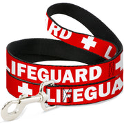 Dog Leash - LIFEGUARD/Logo Red/White Dog Leashes Buckle-Down
