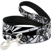 Dog Leash - Madness White/Black Dog Leashes Buckle-Down