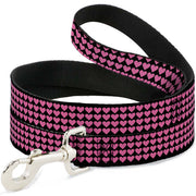 Dog Leash - Mini Hearts Black/Pink Dog Leashes Buckle-Down