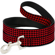 Dog Leash - Mini Hearts Black/Red Dog Leashes Buckle-Down