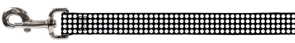Dog Leash - Mini Polka Dots Black/White Dog Leashes Buckle-Down