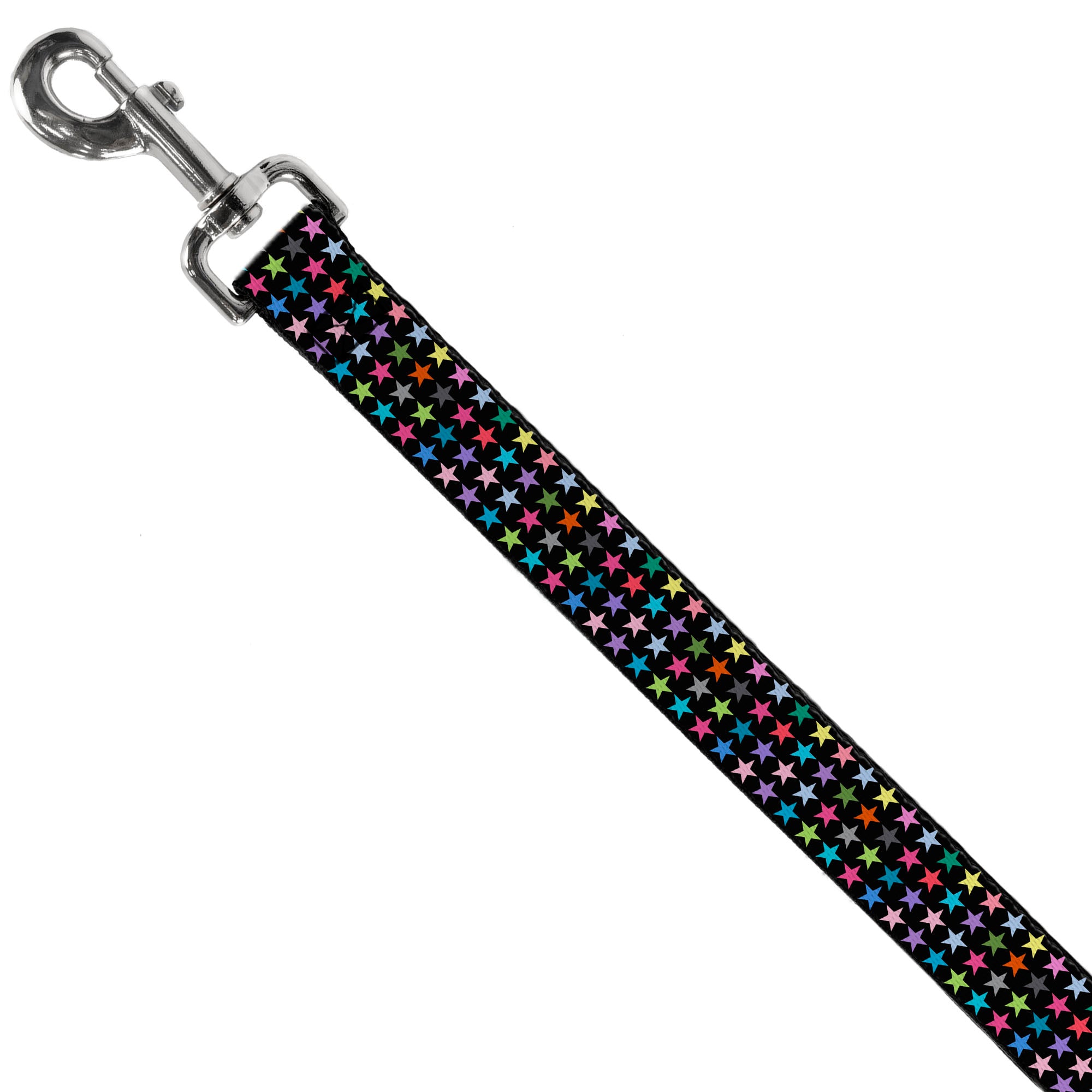 Dog Leash - Mini Stars Black/Multi Color Dog Leashes Buckle-Down