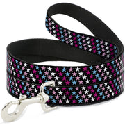 Dog Leash - Mini Stars Black/Pink/Blue/White Dog Leashes Buckle-Down