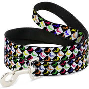 Dog Leash - Mud Flap Girl Diamonds Black/White/Multi Neon Dog Leashes Buckle-Down
