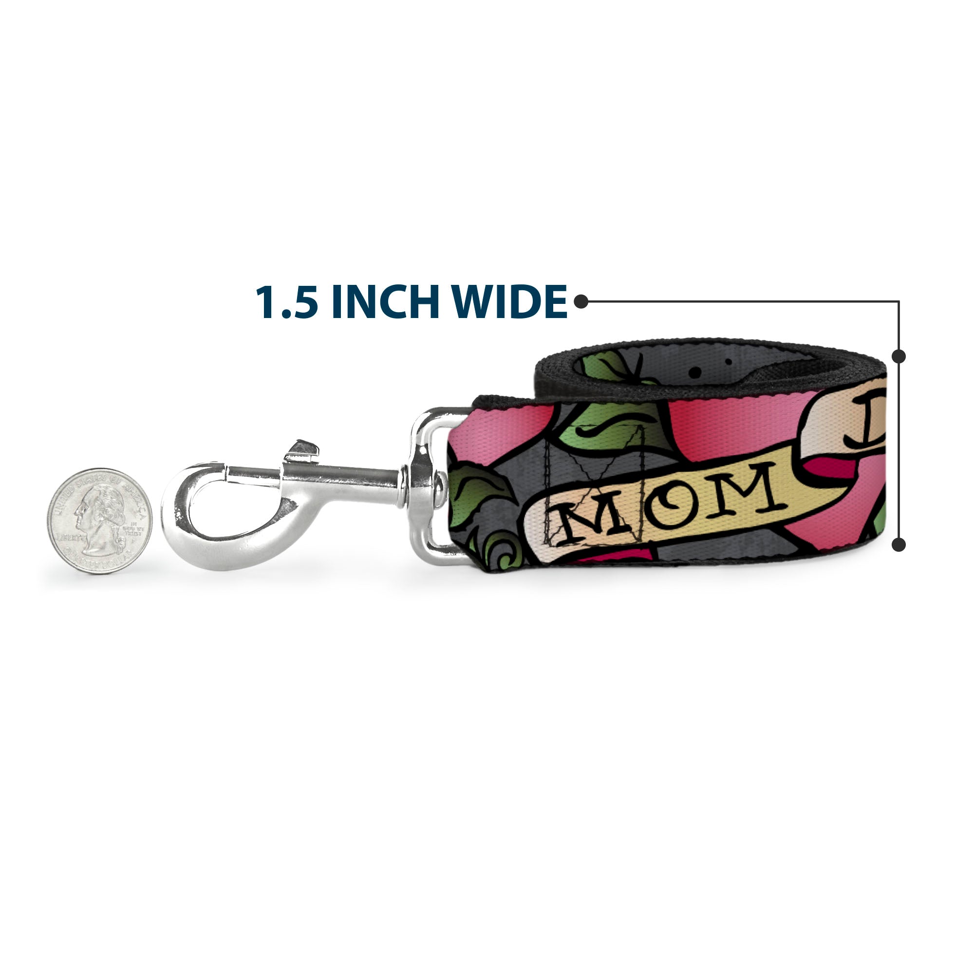 Dog Leash - Mom & Dad Gray Dog Leashes Buckle-Down