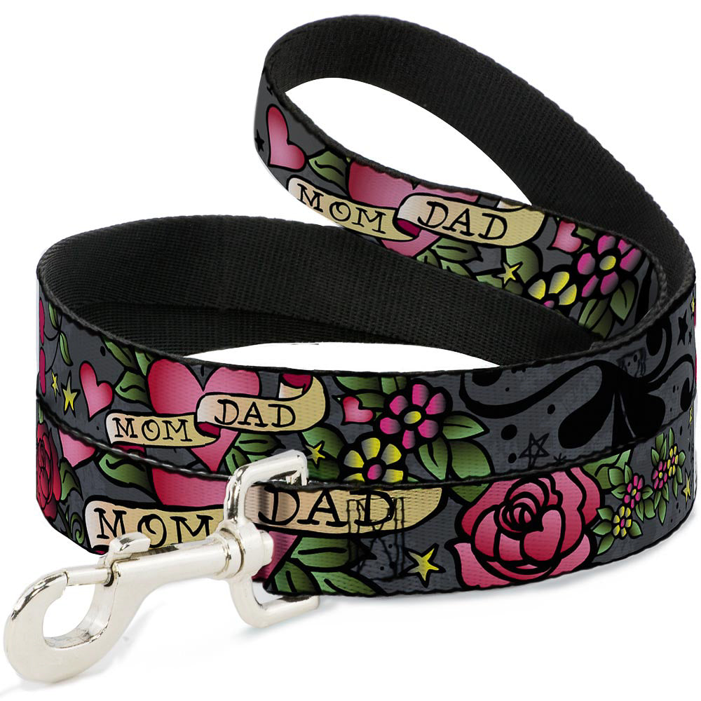 Dog Leash - Mom & Dad Gray Dog Leashes Buckle-Down