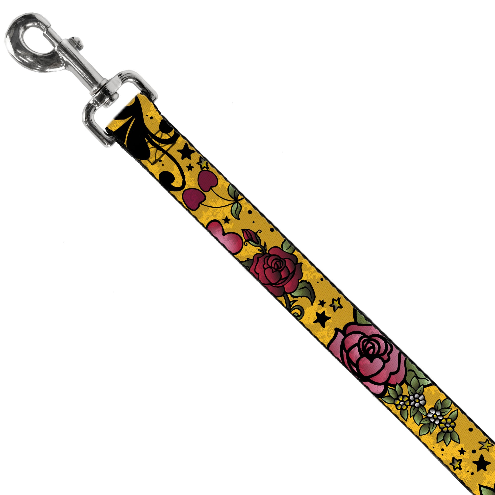 Dog Leash - Mom & Dad CLOSE-UP Yellow Dog Leashes Buckle-Down