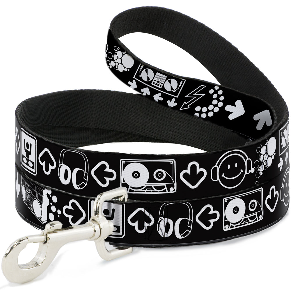 Dog Leash - Music Happy Face Dog Leashes Buckle-Down
