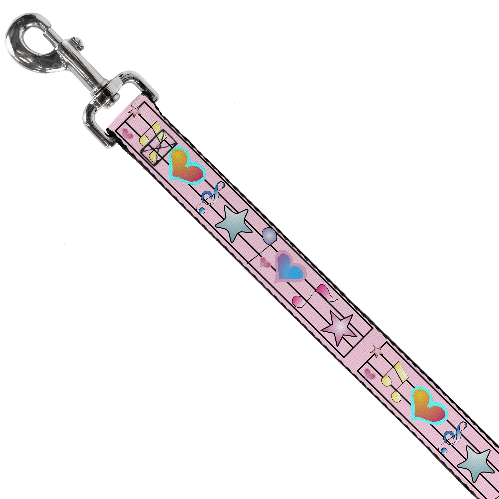 Dog Leash - Music Notes Pink Dog Leashes Buckle-Down