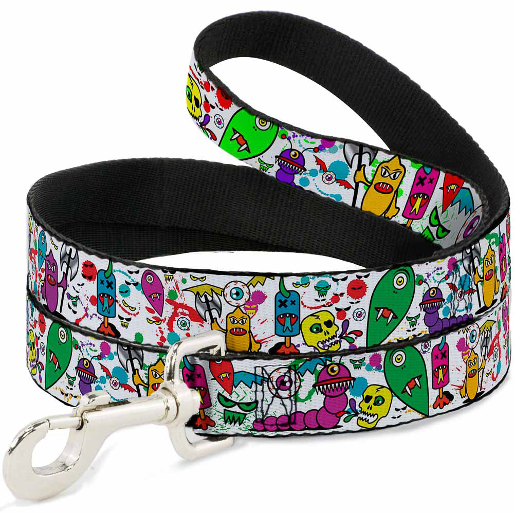 Dog Leash - Monsters White Dog Leashes Buckle-Down